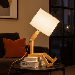Lámpara de mesa de madera articulada "YOKI"