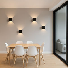 Pack de 4 Apliques de pared "KURTIN" 6W luz up and down regulable