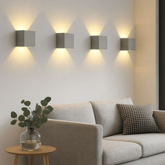 Pack de 4 Apliques de pared "KURTIN" 6W luz up and down regulable