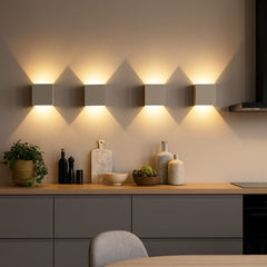 Pack de 4 Apliques de pared "KURTIN" 6W luz up and down regulable