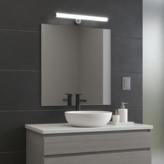 Aplique espejo baño LED tubular - 30cm - 5W | 3 formas de fijación