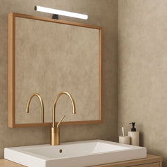 Aplique espejo baño LED tubular - 30cm - 5W | 3 formas de fijación