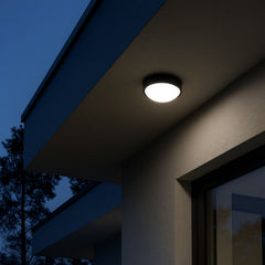 Plafón LED exterior redondo con sensor PIR - 15W - CCT - IP65