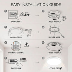 Plafón LED de techo - CCT - 17W - CRI80 - IP20
