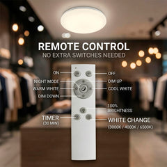 Plafón LED de techo con mando a distancia - CCT - 23W - CRI80 - IP20
