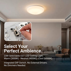 Plafón LED de techo - CCT - 23W - CRI80 - IP20