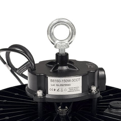 Campana LED UFO industrial - CCT - 150W - 170lm/W - Driver LIFUD - Ángulo seleccionable 110º/90º/70º - IP65
