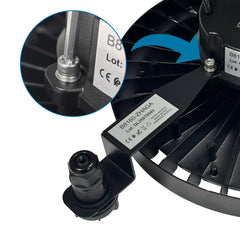 Campana LED UFO industrial - CCT - 150W - 170lm/W - Driver LIFUD - Ángulo seleccionable 110º/90º/70º - IP65