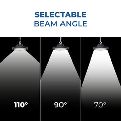 Campana LED UFO industrial - CCT - 200W - 170lm/W - Driver LIFUD - Ángulo seleccionable 110º/90º/70º - IP65