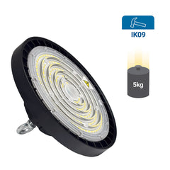 Campana LED UFO industrial - CCT - 200W - 170lm/W - Driver LIFUD - Ángulo seleccionable 110º/90º/70º - IP65