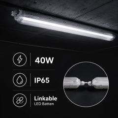 Pantalla estanca LED enlazable - 40W - 120cm - IP65