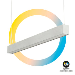 Lámpara lineal LED DOB CCT - 40W - 120cm - 120lm/W - PVC - Suspensión