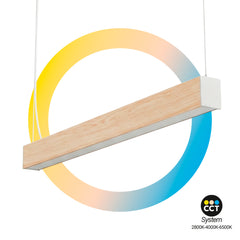 Lámpara lineal LED DOB CCT - 40W - 120cm - 120lm/W - PVC - Suspensión