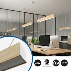 Lámpara lineal LED DOB CCT - 40W - 120cm - 120lm/W - PVC - Suspensión