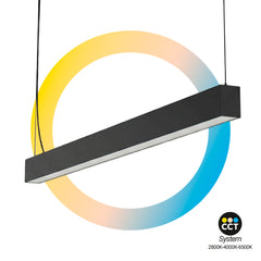 Lámpara lineal LED DOB CCT - 40W - 120cm - 120lm/W - PVC - Suspensión