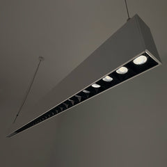 Luminaria lineal LED CCT - Suspensión/superficie - Potencia ajustable 20W/30W/40W - 120cm - UGR 17