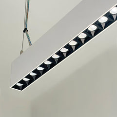 Luminaria lineal LED CCT - Suspensión/superficie - Potencia ajustable 20W/30W/40W - 120cm - UGR 17