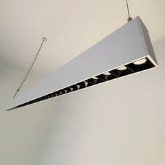 Luminaria lineal LED CCT - Suspensión/superficie - Potencia ajustable 20W/30W/40W - 120cm - UGR 17