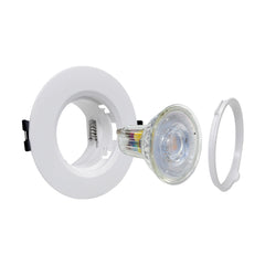 Aro downlight circular para bombilla GU10 / MR16 - Bajo UGR - Corte Ø60 mm