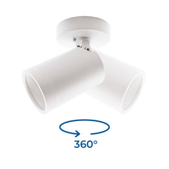 Aplique de techo para bombilla GU10 - Orientable - Bajo UGR