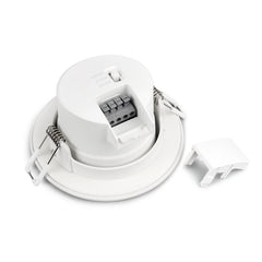 Downlight LED con sensor PIR "CLIO" - 8W - CCT - 700lm - Corte Ø85mm - IP54