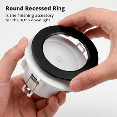 Aro empotrable para downlight BD35 - Negro - IP54