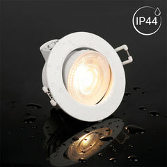 Downlight LED "Avalor" basculante - TRIAC dimmable - 5.5W - CCT - Corte Ø 70mm - IP44