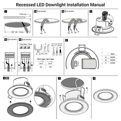 Downlight LED "Avalor" basculante - TRIAC dimmable - 5.5W - CCT - Corte Ø 70mm - IP44