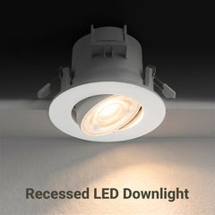 Downlight LED "Avalor" basculante - TRIAC dimmable - 5.5W - CCT - Corte Ø 70mm - IP44