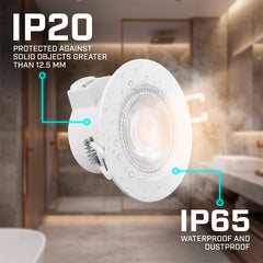 Downlight LED "Avalor" empotrable - TRIAC dimmable - 5.5W - CCT - Corte Ø 70mm - IP65