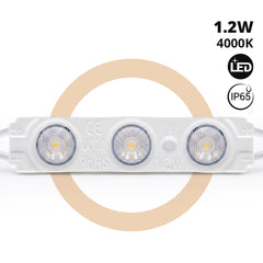 Módulo LED monocolor para rótulos - 1.2W - 12V - 160° - IP65