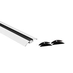Perfil de aluminio para tira LED - Media luna - Kit completo - 58x9mm - 2 metros