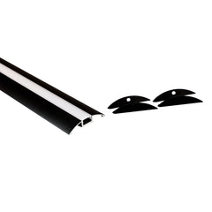 Perfil de aluminio para tira LED - Media luna - Kit completo - 58x9mm - 2 metros