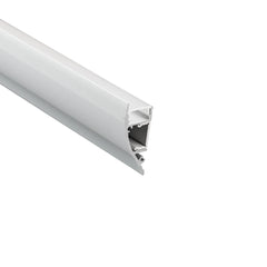 Perfil de aluminio para tira LED - Bañador de pared - Kit completo - 18x44mm - 2 metros