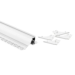 Perfil tira LED integración / trimless esquina - 94 x 34mm - Kit completo - 2 metros