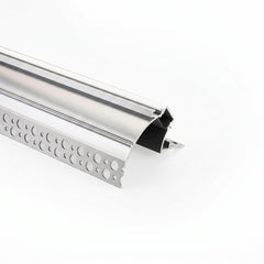Perfil tira LED integración / trimless de esquina - Efecto bañador - 59 x 72mm - Kit completo - 2 metros
