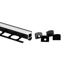 Perfil tira LED de integración para escalera - Kit completo - Tira LED ≤ 12 mm - 2 metros