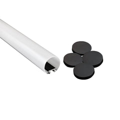 Perfil de aluminio superficie o suspensión - Tubo - Tira LED ≤ 12mm - 23x8mm - 2 metros