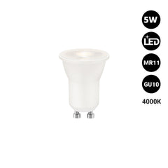 Mini Bombilla LED - MR11 GU10 - 5W - 45º