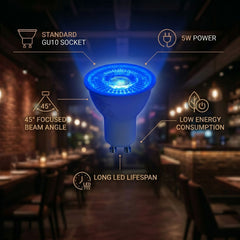 Bombilla LED de colores - GU10 - 5W - 45º