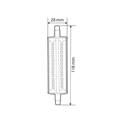 Bombilla LED R7S - 118mm - 2200lm - 15W