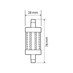 Bombilla LED R7S - 78mm - 1100lm - 8,5W
