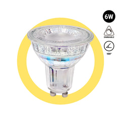 Bombilla LED GU10 PAR16 - 6W - Intensidad regulable - 700lm - 100°