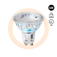 Bombilla LED GU10 PAR16 - 6W - Intensidad regulable - 700lm - 100°