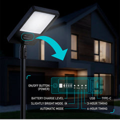 Farola solar con panel y mando a distancia - LED CCT - 240W - IP54