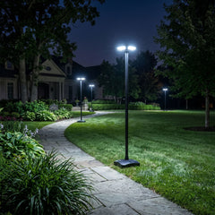 Farola Solar LED 150W con Base Rellenable de Agua o Arena | 6500K IP54 · Mando y Sensor PIR