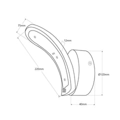 Aplique de diseño en madera "Ronda" - 16W - ø 40cm