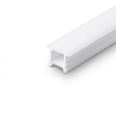 Funda de silicona flexible blanca - Tira LED a neón - 10x10 mm - Curvatura vertical - Empotrable