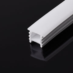 Funda de silicona flexible blanca - Tira LED a neón - 12x12 mm - Curvatura vertical - Empotrable