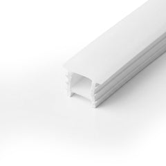 Funda de silicona flexible blanca - Tira LED a neón - 12x12 mm - Curvatura vertical - Empotrable